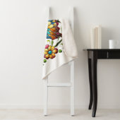 花カラフル付きステンドグラス蝶 シェルパブランケット (インサイチュ)