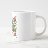 花カラフル付きステンドグラス蝶 ジャンボコーヒーマグカップ (右)
