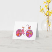 花カラフル付きヴィンテージイラストレーション カード (黄色い花)