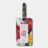 花カラフル付き荷札 ラゲッジタグ (裏面縦)