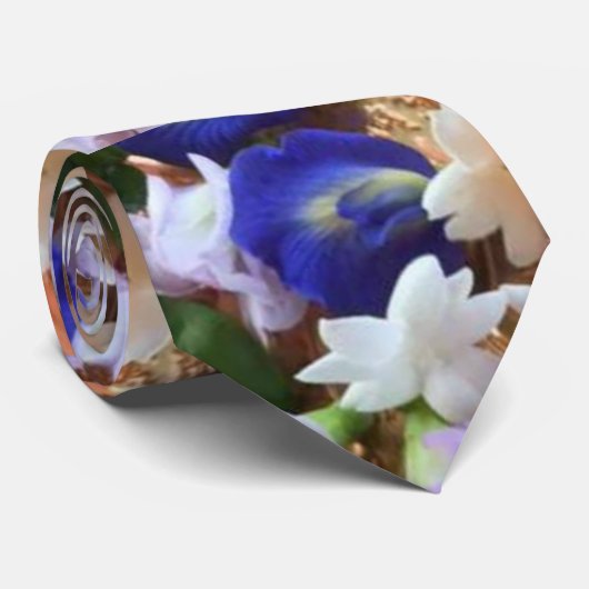 花カラフル写真 ネクタイ (ロール)
