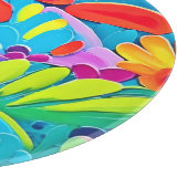 花カラフル力絵を描 カッティングボード (角)