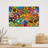 花カラフル力 ポスター (キッチン)