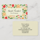 花カラフル名刺 名刺 (正面/裏面)