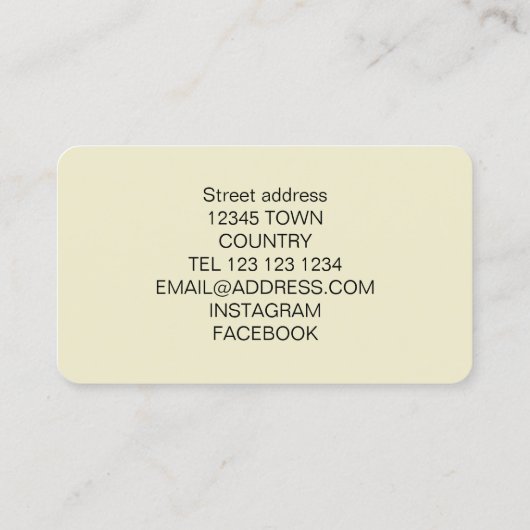 花カラフル名刺 名刺 (裏面)