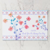 花カラフル咲きデザイナーテーブルデコール ペーパーパッド (正面)