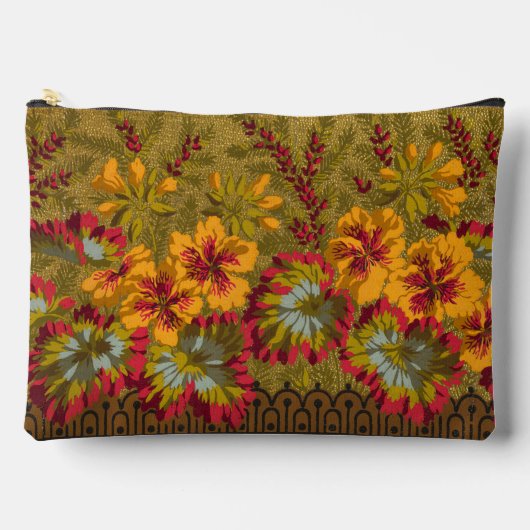 花カラフル咲きナスタウムズベリーと小枝 アクセサリーポーチ (正面)