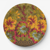 花カラフル咲きナスタウムズベリーズパートウェア ペーパープレート (正面)