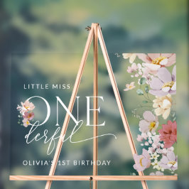 花カラフル咲きボホファースト誕生日へようこそ アクリルサイン