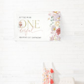 花カラフル咲きボホファースト誕生日へようこそ 横断幕 (インサイチュ)