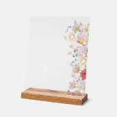 花カラフル咲き野花ぼほ表 アクリルサイン (傾斜)