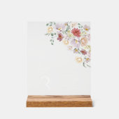 花カラフル咲き野花ボホブライダルシャワー アクリルサイン (正面)