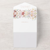 花カラフル咲き野花ボホブライダルシャワー オールインワン招待状 (外側)