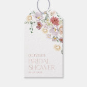 花カラフル咲き野花ボホブライダルシャワー ギフトタグ (正面)