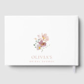 花カラフル咲き野花ボホブライダルシャワー ゲストブック (裏面)