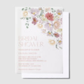 花カラフル咲き野花ボホブライダルシャワー ベラム紙招待状 (オフセット)