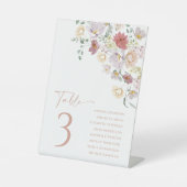 花カラフル咲き野花ボホブライダルシャワー 台座サイン (正面)