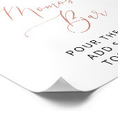 花カラフル咲き野花ボホ桃佐バー ポスター (角)