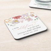 花カラフル咲き野花ボホ赤ちゃんシャワー コースター (左側)