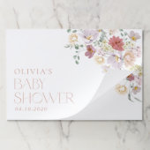 花カラフル咲き野花ボホ赤ちゃんシャワー ペーパーパッド (折り畳み)