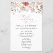 花カラフル咲き野花結婚式 プログラム (正面)