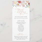 花カラフル咲き野花結婚式 プログラム (正面)