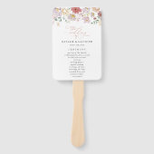 花カラフル咲き野花結婚式 プログラム ハンドファン (正面)