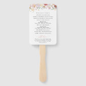 花カラフル咲き野花結婚式 プログラム ハンドファン (裏面)