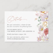 花カラフル咲き野花結婚詳細 エンクロージャーカード (正面)