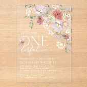 花カラフル咲き野花誕生日 アクリル招待状 (正面)