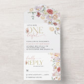 花カラフル咲き野花誕生日 オールインワン招待状 (内側)