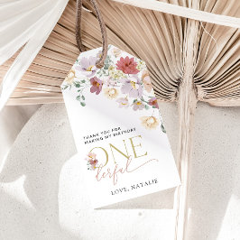 花カラフル咲き野花誕生日 ギフトタグ