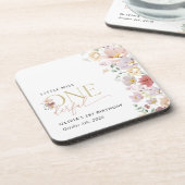 花カラフル咲き野花誕生日 コースター (左側)