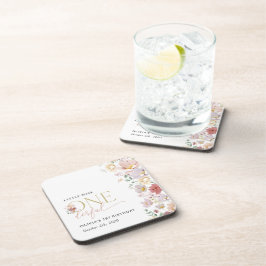 花カラフル咲き野花誕生日 コースター