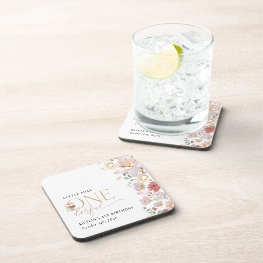 花カラフル咲き野花誕生日 コースター (右側)