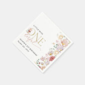 花カラフル咲き野花誕生日 スタンダードカクテルナプキン (角)