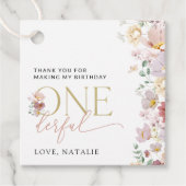 花カラフル咲き野花誕生日 フェイバータグ (正面)