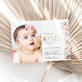 花カラフル咲き野花誕生日 招待状