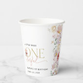 花カラフル咲き野花誕生日 紙コップ (裏面)