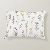 花カラフル咲き野草と庭園花 アクセントクッション (裏面)