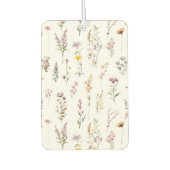 花カラフル咲き野草と庭園花 カーエアーフレッシュナー (正面)