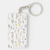 花カラフル咲き野草と庭園花 キーホルダー (裏面)