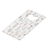 花カラフル咲き野草と庭園花 クレジットカード栓抜き (正面アングル)