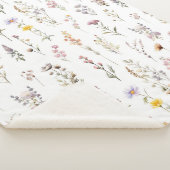 花カラフル咲き野草と庭園花 シェルパブランケット (3/4)