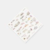 花カラフル咲き野草と庭園花 スタンダードカクテルナプキン (角)