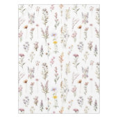 花カラフル咲き野草と庭園花 テーブルクロス (正面)