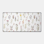 花カラフル咲き野草と庭園花 デスクマット (正面)