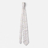 花カラフル咲き野草と庭園花 ネクタイ (裏面)