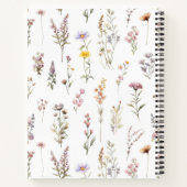 花カラフル咲き野草と庭園花 ノートブック (裏面)