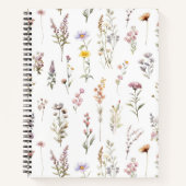花カラフル咲き野草と庭園花 ノートブック (正面)